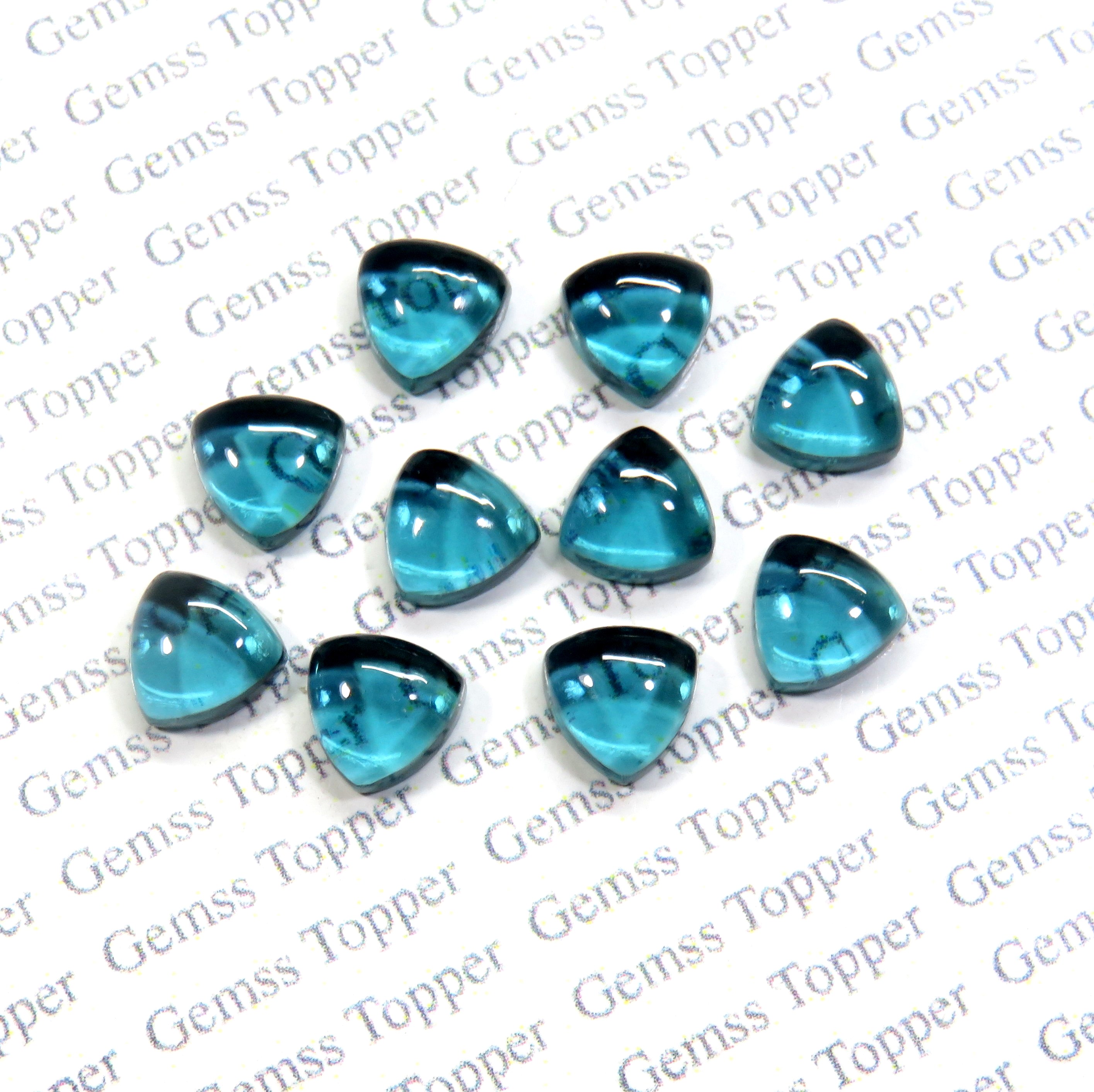 London Blue Topaz 10x10 mm Trillion Cabochon